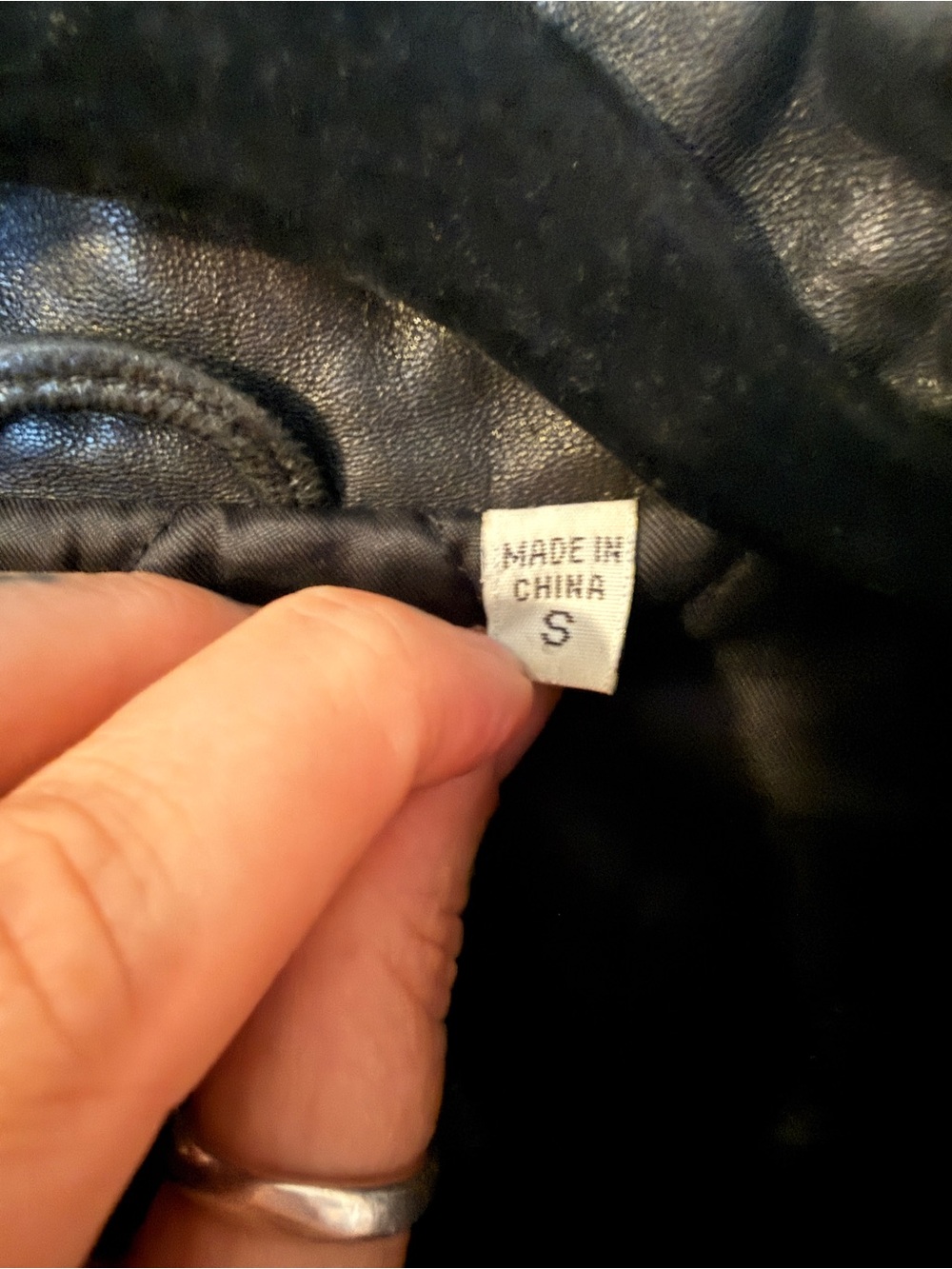 Preston & York Black Genuine Lambskin Leather Coat Jacket Small S Quilted Lining - Picture 6 of 6